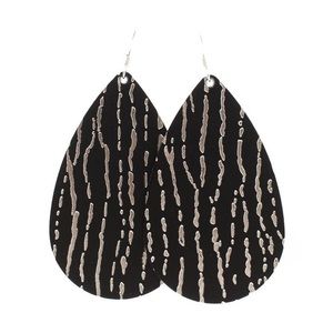 Nickel & Suede Silver Linings Leather Earrings